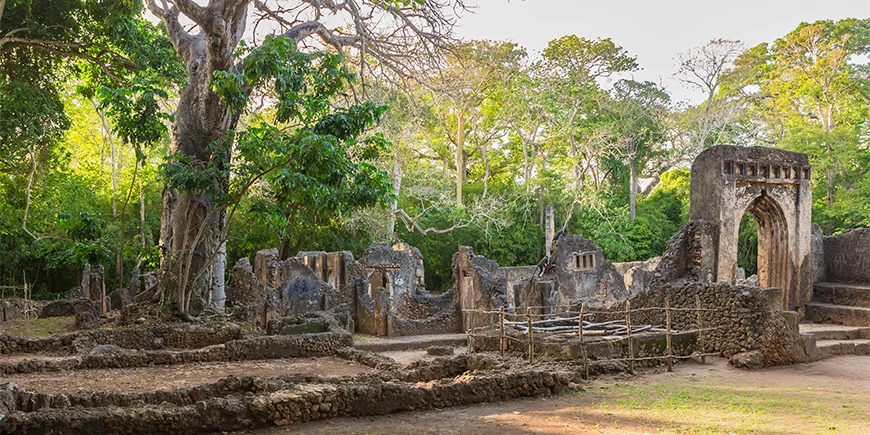 Die Ziegenruinen in Malindi in Kenia